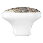 液体大理石 – 真珠と金ゴールド セラミックノブ (側面)