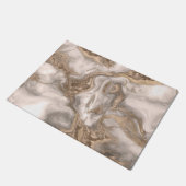 液体大理石-真珠と金ゴールド ドアマット (アングル)