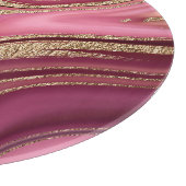 液体大理石：金ゴールド赤抽象芸術。 カッティングボード (角)