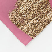 液体大理石:金ゴールド赤抽象芸術。 フリースブランケット (角)