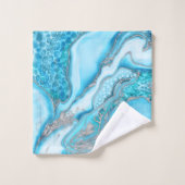 液体大理石-青石英と宝石 バスタオルセット (ウォッシュタオル)