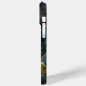 液体大理石iPhone 15 Pro最大ケース。 Case-Mate iPhoneケース (裏面 / 左)