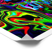 液体愛～白い縁のプリント。 ポスター (角)