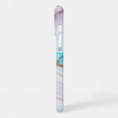 液体抽象大理石ペイント背景 iPhoneケース (左側面)