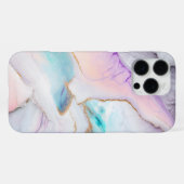 液体抽象大理石ペイント背景 iPhoneケース (裏面横)