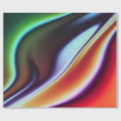 液体抽象芸術包装紙 ラッピングペーパー (フラット)