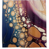 液体抽象芸術大理石芸術 シャワーカーテン (正面)