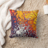 液体暖かい溶岩ランプ、赤、オレンジ、黄 クッション (ブランケット)