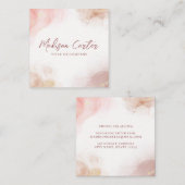 液体水エレガント色アルコールインク スクエア名刺 (正面/裏面)