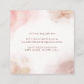 液体水エレガント色アルコールインク スクエア名刺 (裏面)