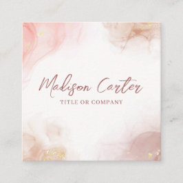 液体水エレガント色アルコールインク スクエア名刺