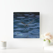 液体水時計 スクエア壁時計 (ホーム)