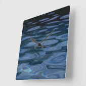 液体水時計 スクエア壁時計 (傾斜)