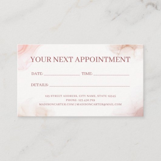 液体水色アルコールインク 予約カード (正面)