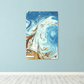 液体注ぎ抽象芸術パターン キャンバスプリント (インサイチュ (ウッドフロア))