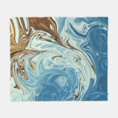 液体注ぎ抽象芸術パターン フリースブランケット (正面(横))