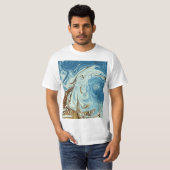 液体注ぎ抽象芸術パターン Tシャツ (正面フル)