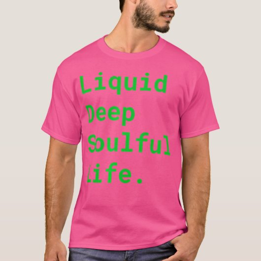 液体深いスフル液体Dnb EdmドラムおよびバスL Tシャツ (正面)