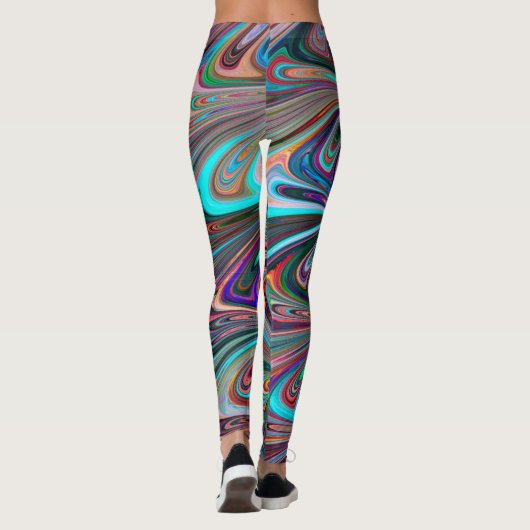 液体渦絵を描スタイルパターンレギンス レギンス (裏面)
