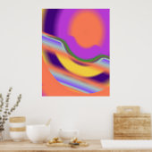 液体溶融金属レトロセットD (018) ポスター (キッチン)