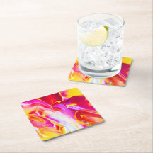 液体炎 – 明るいオレンジ&イエローデザイン