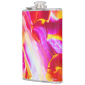 液体炎 – 明るいオレンジ&イエローデザイン フラスク (左)