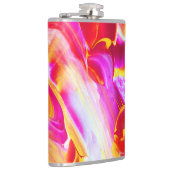 液体炎 – 明るいオレンジ&イエローデザイン フラスク (右)