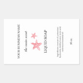 液体石鹸ディスペンサー化粧品ボトル包装 長方形シール (正面)