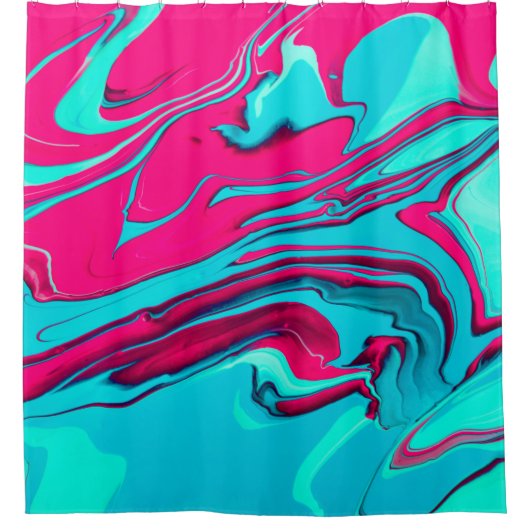 液体紙絵を描マーブル背景流体の痛み シャワーカーテン (正面)