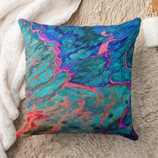 液体絵を描樹脂流動芸術スタイル脱色枕 クッション (ブランケット)