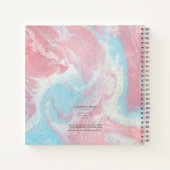 液体絵を描流抽象芸術ピンク/青ID797 ノートブック (裏面)