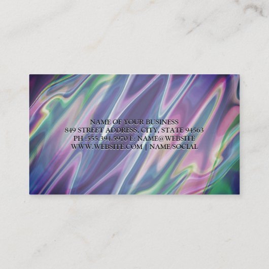 液体背景 名刺 (裏面)