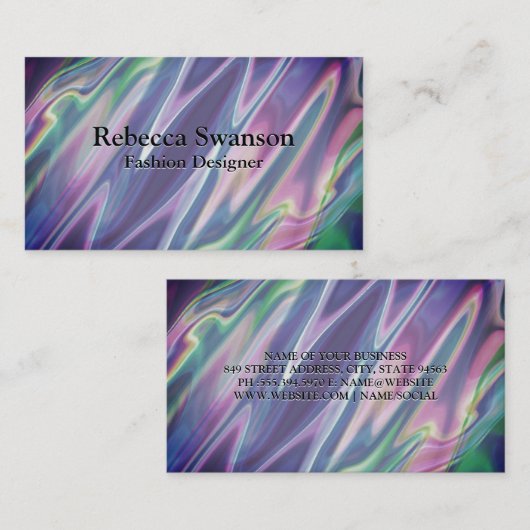 液体背景 名刺 (正面/裏面)