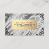 液体背景 |金ゴールドとコー華美ナー 名刺 (裏面)