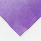 液体色の水彩画の青及び紫色のしぶき フリースブランケット (角)