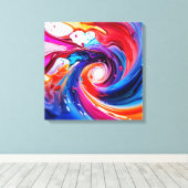 液体虹の渦 キャンバスプリント (インサイチュ (ウッドフロア))