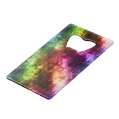 液体虹の雨滴抽象芸術 クレジットカード栓抜き (正面アングル)