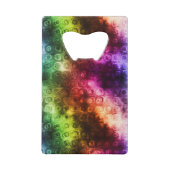 液体虹の雨滴抽象芸術 クレジットカード栓抜き (裏面)