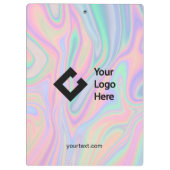 液体虹色ユニコーンカラーデザイン クリップボード (裏面)