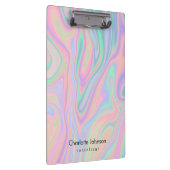 液体虹色ユニコーンカラーデザイン クリップボード (右)