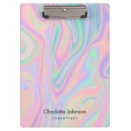 液体虹色ユニコーンカラーデザイン クリップボード