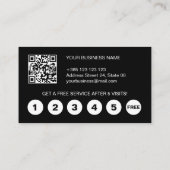 液体虹色レインボーテクスチャQRコード ロイヤリティカード (裏面)