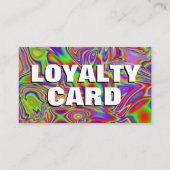 液体虹色レインボーテクスチャQRコード ロイヤリティカード (正面)