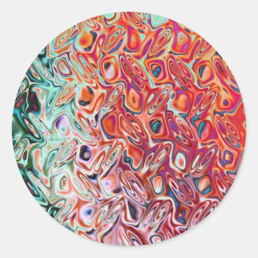 液体赤色ゲル抽象芸術 ラウンドシール (正面)