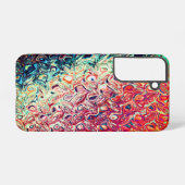 液体赤色ゲル抽象芸術 SAMSUNG GALAXYケース (裏面横)