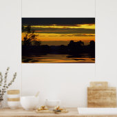 液体金ゴールドサンセットポスター ポスター (キッチン)