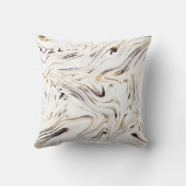 液体金ゴールドシルバーブラック大理石#1 クッション (裏面)