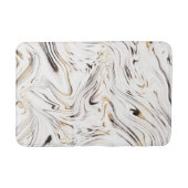 液体金ゴールドシルバーブラック大理石#1 バスマット (正面)