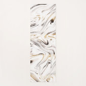 液体金ゴールドシルバーブラック大理石#1 ヨガマット (正面)