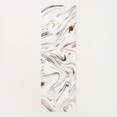 液体金ゴールドシルバーブラック大理石#1 ヨガマット (裏面)